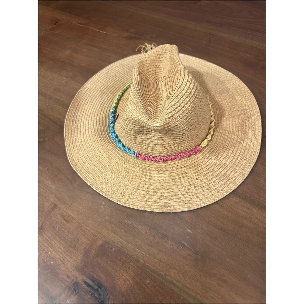 PANAMA JACK Straw Floppy Boho Hat